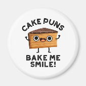 Cake Puns Bake me Smile Funny Baking Pun Magneet (Voorkant)