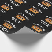 Cake Puns Bake Me Smile Grappig Bakken Pun Donker Cadeaupapier (Hoek)