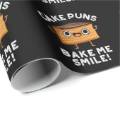 Cake Puns Bake Me Smile Grappig Bakken Pun Donker Cadeaupapier (Rol Hoek)