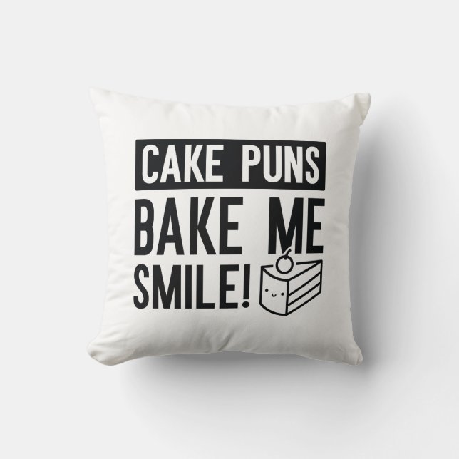 Cake Puns Bake me Smile Kussen (Voorkant)