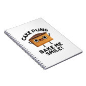 Cake Puns Maken Me Smilen Funny Bakken Grap Notitieboek (Rechterzijde)