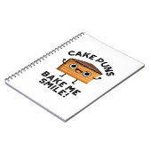 Cake Puns Maken Me Smilen Funny Bakken Grap Notitieboek (Linkerzijde)