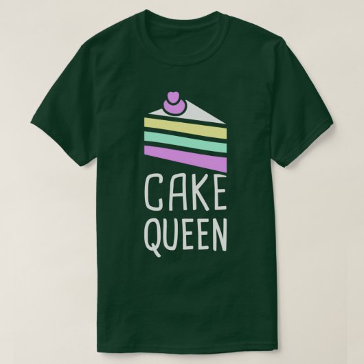 Cake Queen Cute en Funny Baker Design T-shirt (Design voorkant)