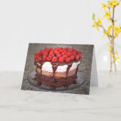 Cake Raspberry Chocolate Strawberry Vanilla Cakes Kaart (Gele Bloem)