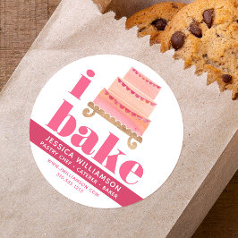Cake Roze Sinaasappel Goud Gebak Chef Bake Bold Ty Ronde Sticker