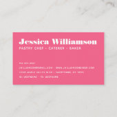 Cake Roze Sinaasappel Goud Gebak Chef Bake Bold Ty Visitekaartje (Achterkant)