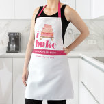 Cake Roze Sinaasappel Gouden Bak Modern Bold Typog Schort<br><div class="desc">Hier is een prachtige manier om het bakplezier te vergroten en uw bedrijf verder te promoten. Voeg extra schittering toe aan je culinaire avonturen wanneer je dit elegante, verfijnde, eenvoudige en moderne schort draag. "I bake" in stoffige roze vet, typografie, een grafisch roze, sinaasappel, rood en goud 3-laags cake en...</div>