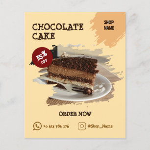 Cake shop Aangepaste bewerkbare flyer
