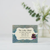 Cake Shop Baker Bakery  Visitekaartjes (Staand voorkant)