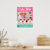 Cake Shop, Bakkerij, Snoepgoed - Poster (Keuken)