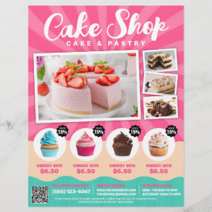 Cake Shop / Bakkerij / Snoepgoed - (Sjabloon) Flyer