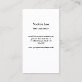 Cake shop: bruin en wit visitekaartje (Achterkant)