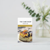 Cake shop: bruin en wit visitekaartje (Staand voorkant)