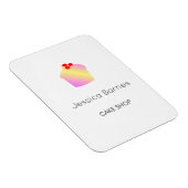 Cake shop cupcake silhouet white magneet (Rechterzijde)