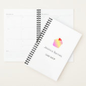 Cake shop cupcake silhouet white planner (Display)