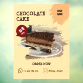 Cake Shop Custom Window Cling Raamsticker (Vel 3)