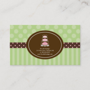 Cake Shop Limoen Polka Dot Stripes Visitekaartjes