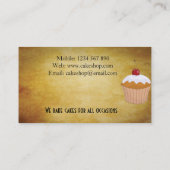 Cake Shop Visitekaartje (Achterkant)