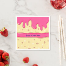 Cake slice cartoon kids verjaardagsfeestje roze