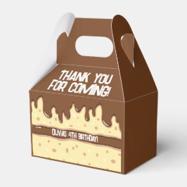 Cake slice cartoon lief kids verjaardagsfeestje bedankdoosjes