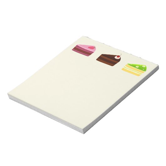 Cake Slices Dessert Notitieblok (Linkerzijde)