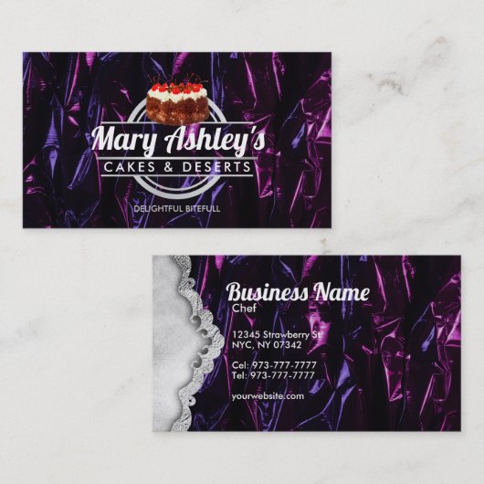 Cake Slogans visitekaartjes (Voorkant / Achterkant)