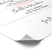 Cake Smaak Menu Vrouwelijk Roze Aquarel Poster (Hoek)