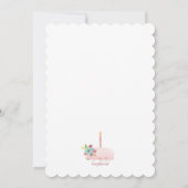 Cake Smash Birthday Party Kaart (Achterkant)