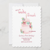 Cake Smash Birthday Party Kaart (Voorkant)