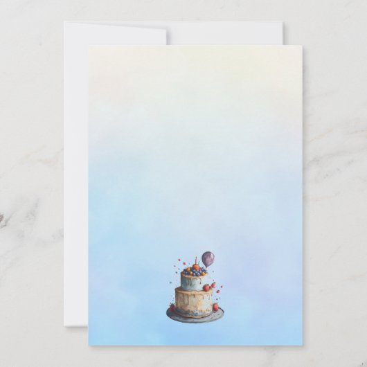 Cake Smash Eerste Verjaardagsfeestuitnodiging Kaart (Achterkant)