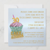 Cake Smash Party 30th Birthday Invitation Kaart (Voorkant)