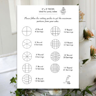 Cake Snijgids Ronde Bruiloft Eenvoudig