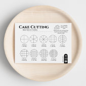 Cake Snijgids Ronde Bruiloft Eenvoudig Notitiekaartje