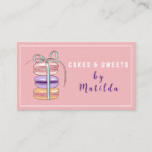 Cake & snoepjes Chef Gebakken Goederen Macaroon Ro Visitekaartje (Voorkant)