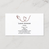 Cake Snoepjes Cupcake Bakkerij holografie hart Visitekaartje (Achterkant)