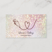 Cake Snoepjes Cupcake Bakkerij holografie hart Visitekaartje (Voorkant)
