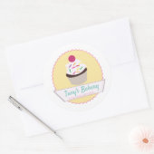 Cake Sprinkles Badge Logo Confetti Zelfgemaakte Ba Ronde Sticker (Envelop)