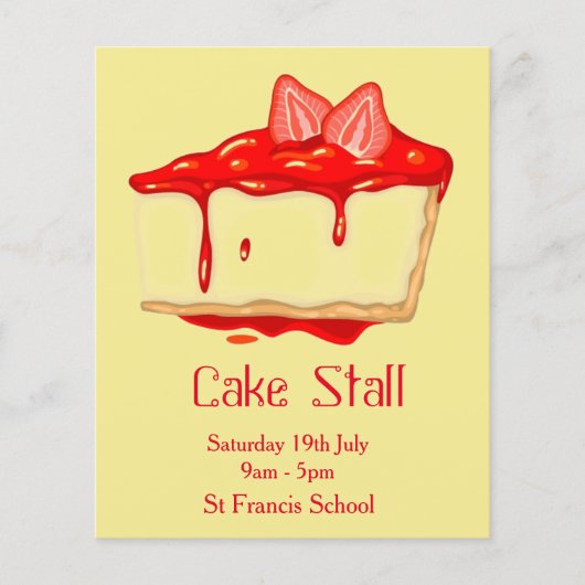 Cake Stall Bake Sale-advertentie Flyer (Voorkant)
