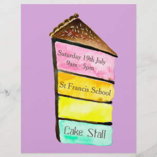 Cake Stall Bake Sale-advertentie Flyer