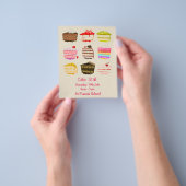 Cake Stall Bake Sale-advertentie Flyer (Hand)