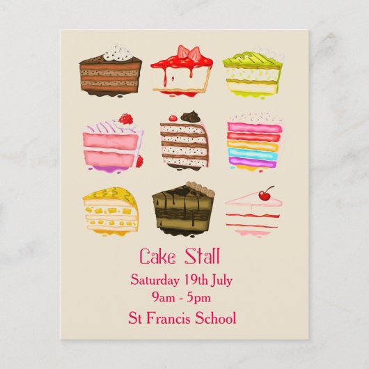 Cake Stall Bake Sale-advertentie Flyer (Voorkant)
