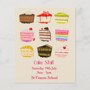 Cake Stall Bake Sale-advertentie Flyer