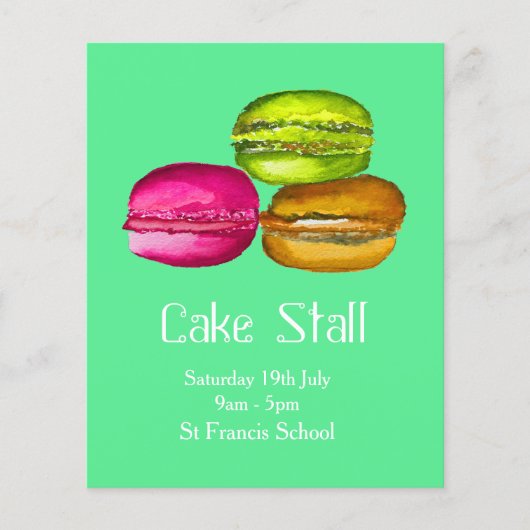 Cake Stall Bake Sale Reclamemakers Flyer (Voorkant)