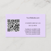 Cake Stand Elegant Bakkerij Custom QR Code Visitekaartje (Achterkant)