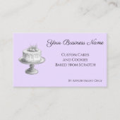 Cake Stand Elegant Bakkerij Custom QR Code Visitekaartje (Voorkant)
