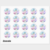 Cake Thuis Bakkerij Snoepjes Muffin Logo Holografi Ronde Sticker (Vel)