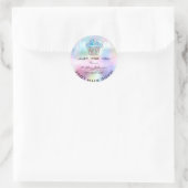 Cake Thuis Bakkerij Snoepjes Muffin Logo Holografi Ronde Sticker (Tas)