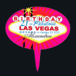CAKE TOPPER Las Vegas 21st Birthday<br><div class="desc">Las Vegas Birthday cake topper pick. Gebruik het sinaasappel pas het hierboven knoop aan om jouw tekst en de achtergrondkleur van uw keus toe te voegen.</div>