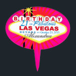CAKE TOPPER Las Vegas 21st Birthday<br><div class="desc">Las Vegas Birthday cake topper pick. Gebruik het sinaasappel pas het hierboven knoop aan om jouw tekst en de achtergrondkleur van uw keus toe te voegen.</div>