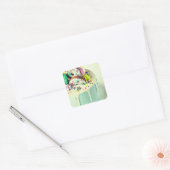 Cake Vierkante Sticker (Envelop)